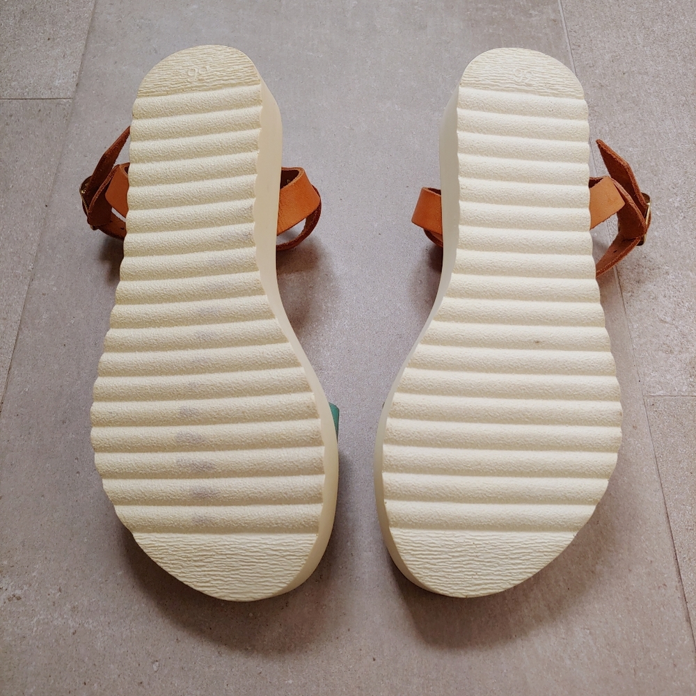 Greek Leather Platform Sandals Nicolas Lainas Size 6 EU 36 - Picture 13 of 15